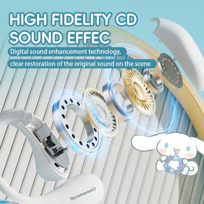 Sanrio X91.44 cm-Ear Headphones, Wireless Wireless, Pacha Dog, Hello Kitty, My Melody, Cute And Compact, Perfect for Women'S Birthday Gifts And Everyday Use