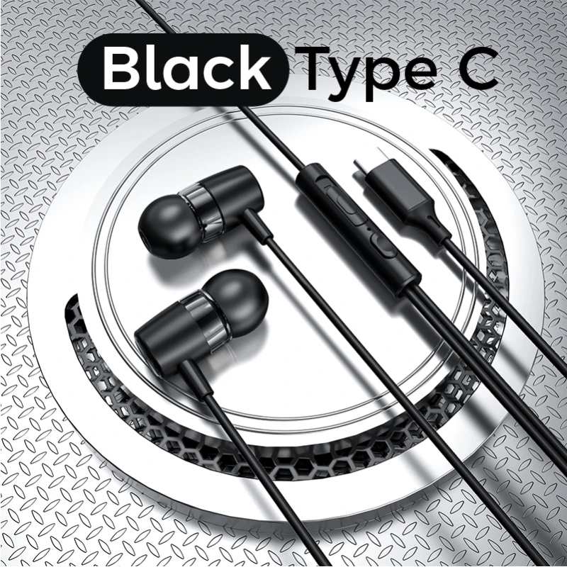 Wired Type C Hifi Bass Earphones with 3.5Mm Connector for Samsung Galaxy Z Fold 7, S25 Ultra, S24 Edge, And A56 Earbuds