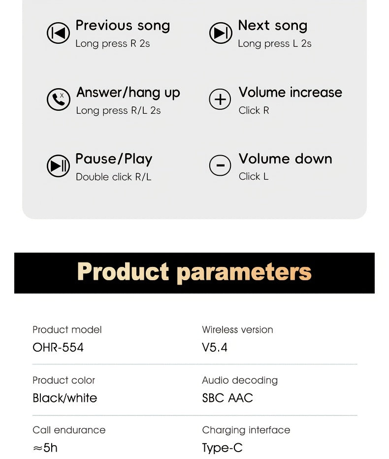 Acer TWS Wireless Earbuds with Deep Bass Stereo Sound + Call Noise Reduction, Long Battery Life, In-Ear Design for Sports And Running, Low Latency Gaming Mode, HIFI Audio, Lightweight Touch Control Design, Stylish Appearance