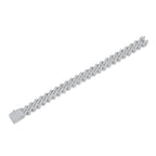 Luxury Iced-Out Cuban Link Mossan Diamond S925 Silver Bracelet