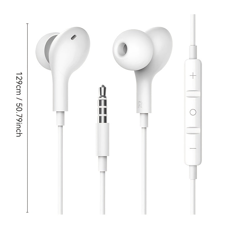 URIZONS 3.5mm Jack Wired In-Ear Magnetic Headphones with Mic - Wired Heavy Bass in Ear Earbuds High Fidelity HiFi Earphones with Mic for Sport/Gaming/Music