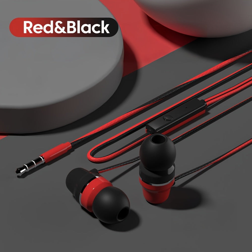 3.5mm In Ear Wired Headphones HiFi Dual Colors Earphones with Microphones Headsets for Cellphones Laptop Tablet PC Computer Earbuds