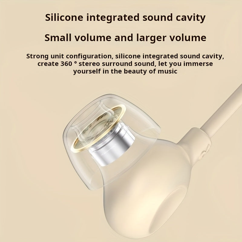 Wired Headphones, In-Ear Headphones, Sleep Headphones, with a Microphone, High-Definition Calls, 3.5Mm Round Jack, Type-C Flat Connector, Compatible with Most Smartphones And Tablets, Suitable for Gaming, Music, Sports, Study