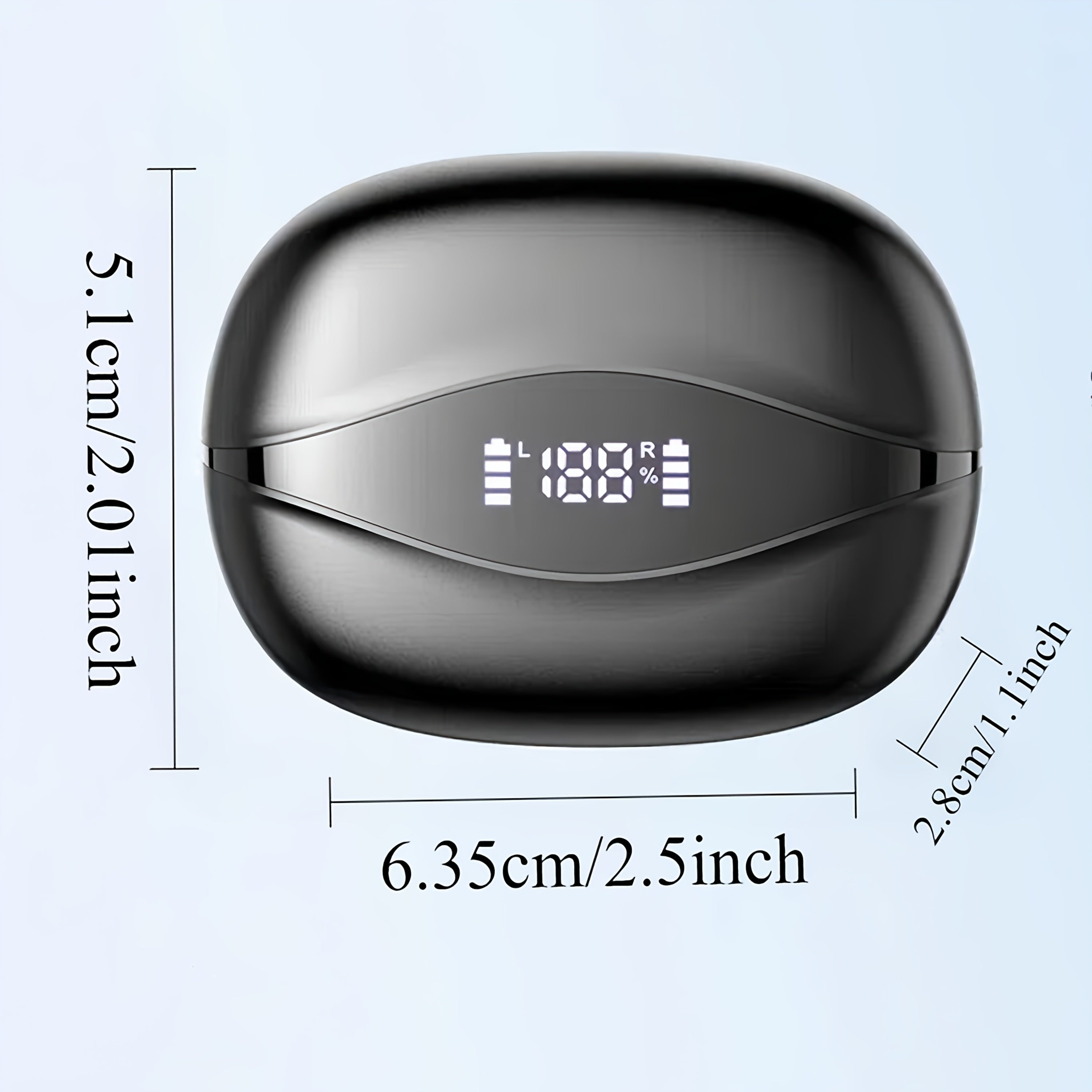 Wireless Earbuds BT 5.4 Noise Cancelling | 400mAh Charging Case | 13mm Dynamic Driver & HIFI Stereo | Built-in Mic, LED Display, Type-C | for Calls/Office/Outdoor Sports | Gift-Ready for Family/Friends/Partners