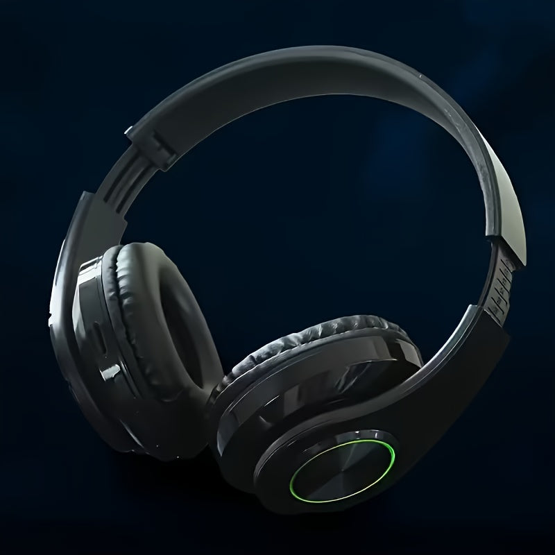3-in-1 Wireless Headphones, Headphones Wireless Headset, Colorful LED Lights Soft Over Ear Foldable Headset, Wired for Game/School/Tablet Computer/Cellphones/Travel, Headband Headphones, Headphones Noise Cancelling, Headphone
