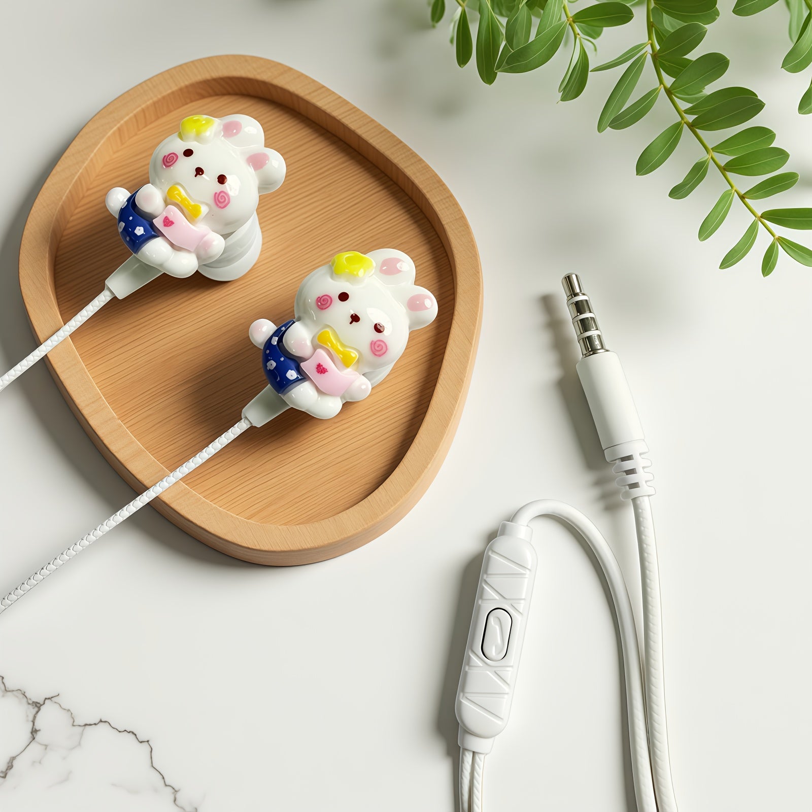 Stylish Cartoon-Themed Wired Headphones Featuring Cute Additions, Offering Excellent Sound Quality for Students. These Headphones Come with a Microphone And Noise-Canceling Capabilities, Making Them Perfect for Holiday Presen