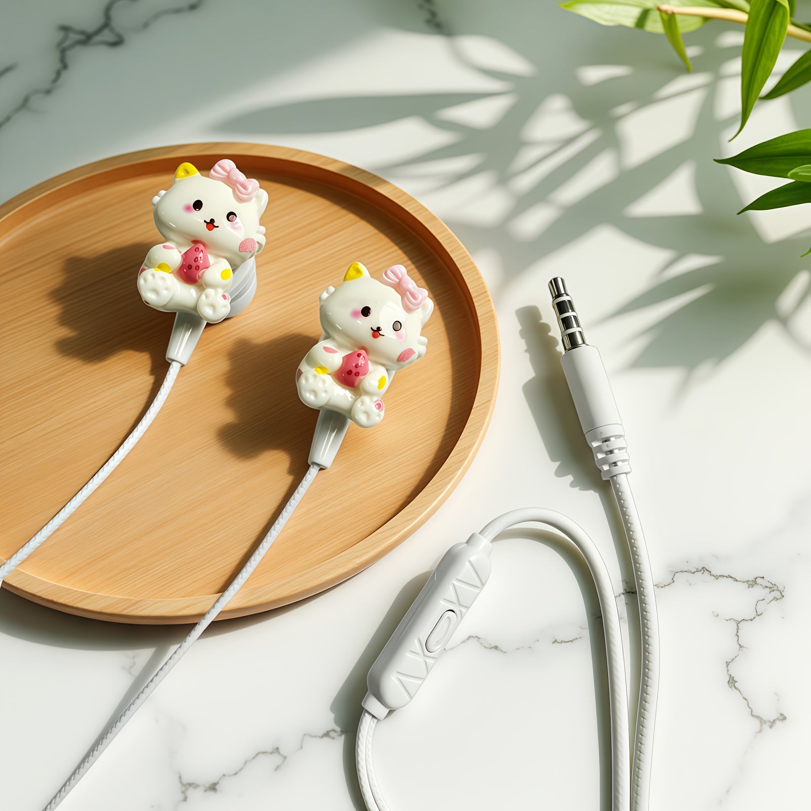 Stylish Cartoon-Themed Wired Headphones Featuring Cute Additions, Offering Excellent Sound Quality for Students. These Headphones Come with a Microphone And Noise-Canceling Capabilities, Making Them Perfect for Holiday Presen