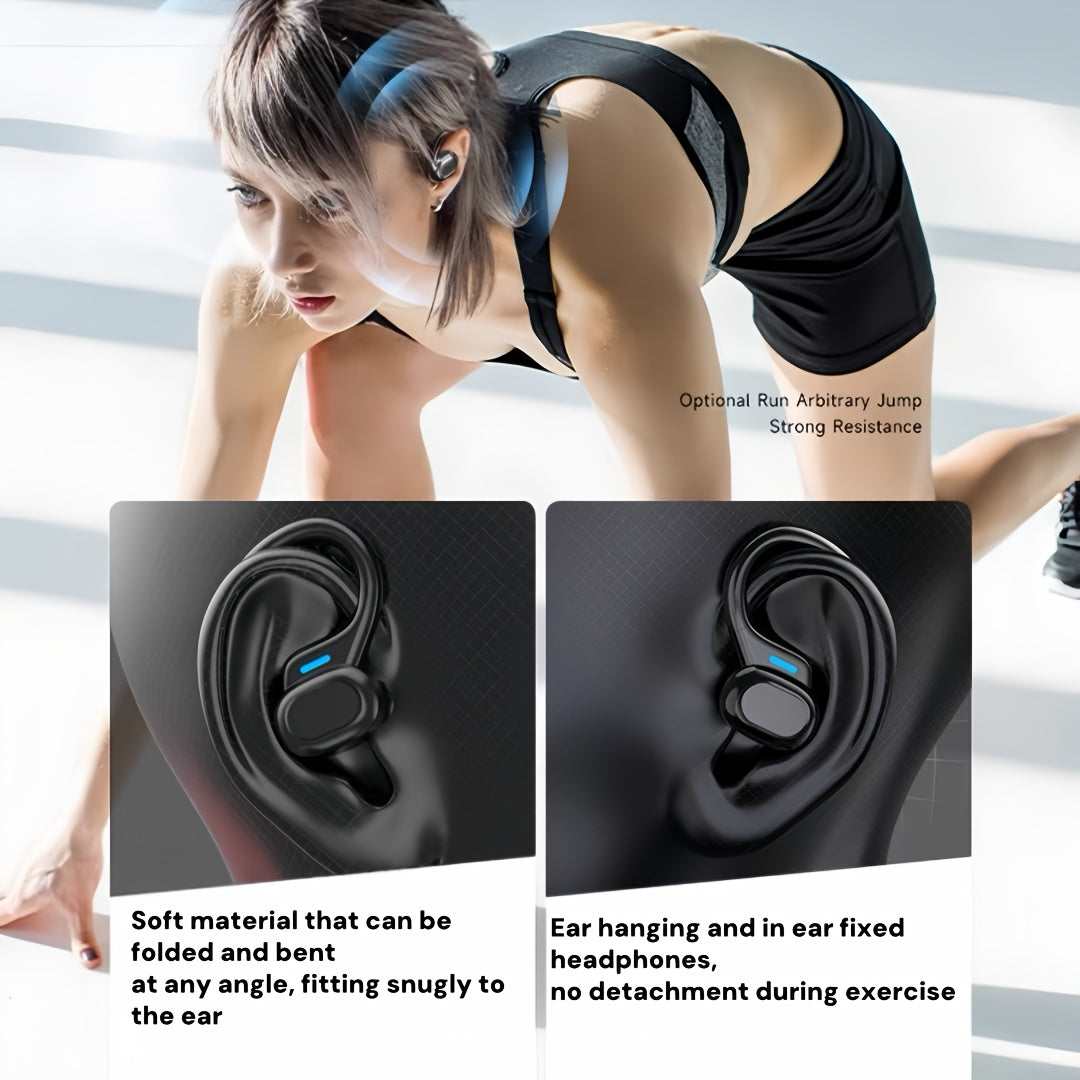 2025 Upgraded 5.49 Chip, Open Wireless Earbuds, Low Latency Gaming Earbuds, Built-in 300mAh Battery, 72-Hour Battery Life, Sports Ear Hook Wireless Earbuds, Suitable for Running and Fitness, In-Ear Earbuds, Deep Bass. Instant