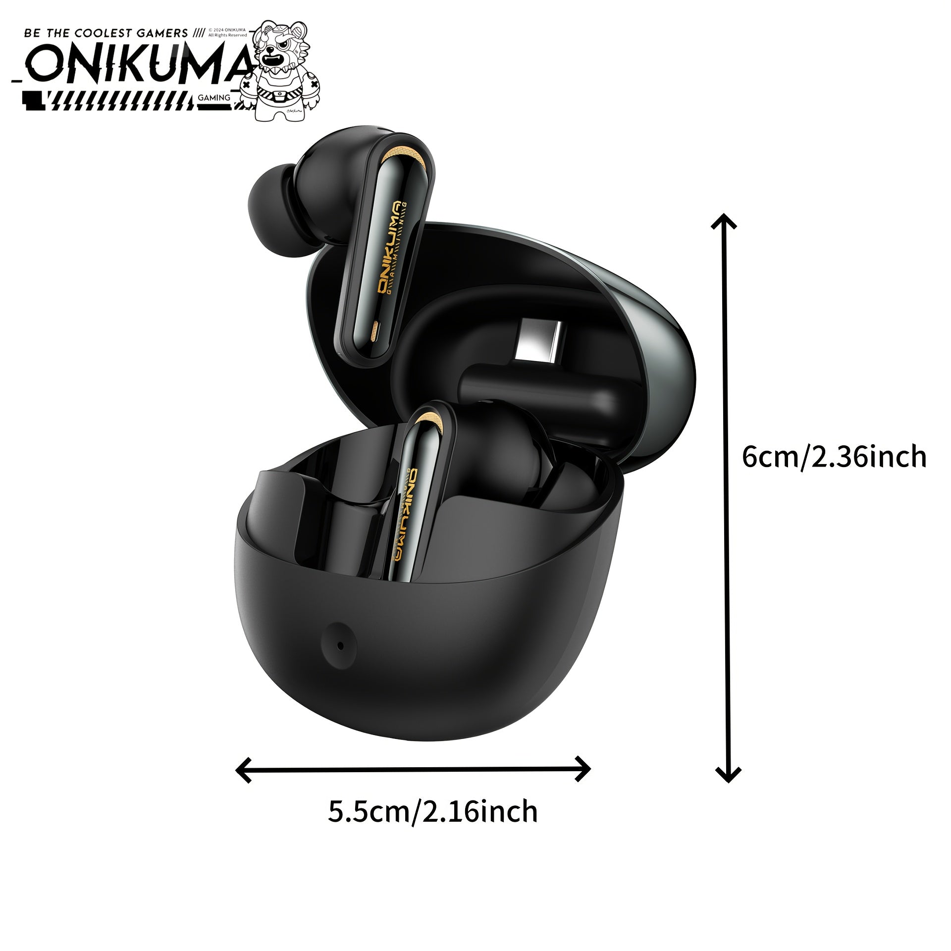 ONIKUMA 2.4G Wireless Gaming Headset with ANC+ENC HD Microphone, Ultra-Low Latency, Long Battery Life Charging Case Compatible with PS5/4, 2.4Ghz Wireless Dual-Mode Headset Compatible with Mobile Phones, Tablets, Laptops, Mus