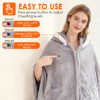 Wearable Heated Throw Blanket with Power Bank