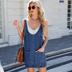 Denim Sling Overall Mini