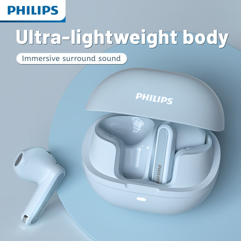PHILIPS Active Noise Reduction In-Ear Earphones Wireless Earbuds with Charging Case, 24Hour Playtime/Game Modes/Built-in Mic for Gaming, Running TA2220