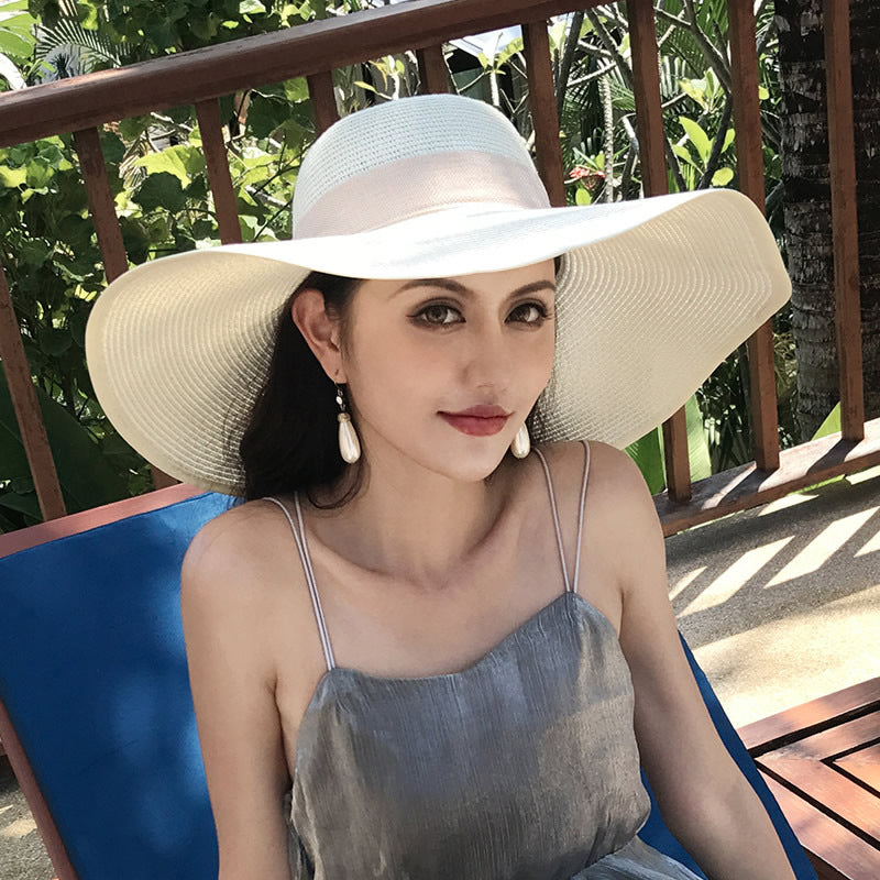 Seaside Summer Vacation Foldable Wide Brim Sun Hat