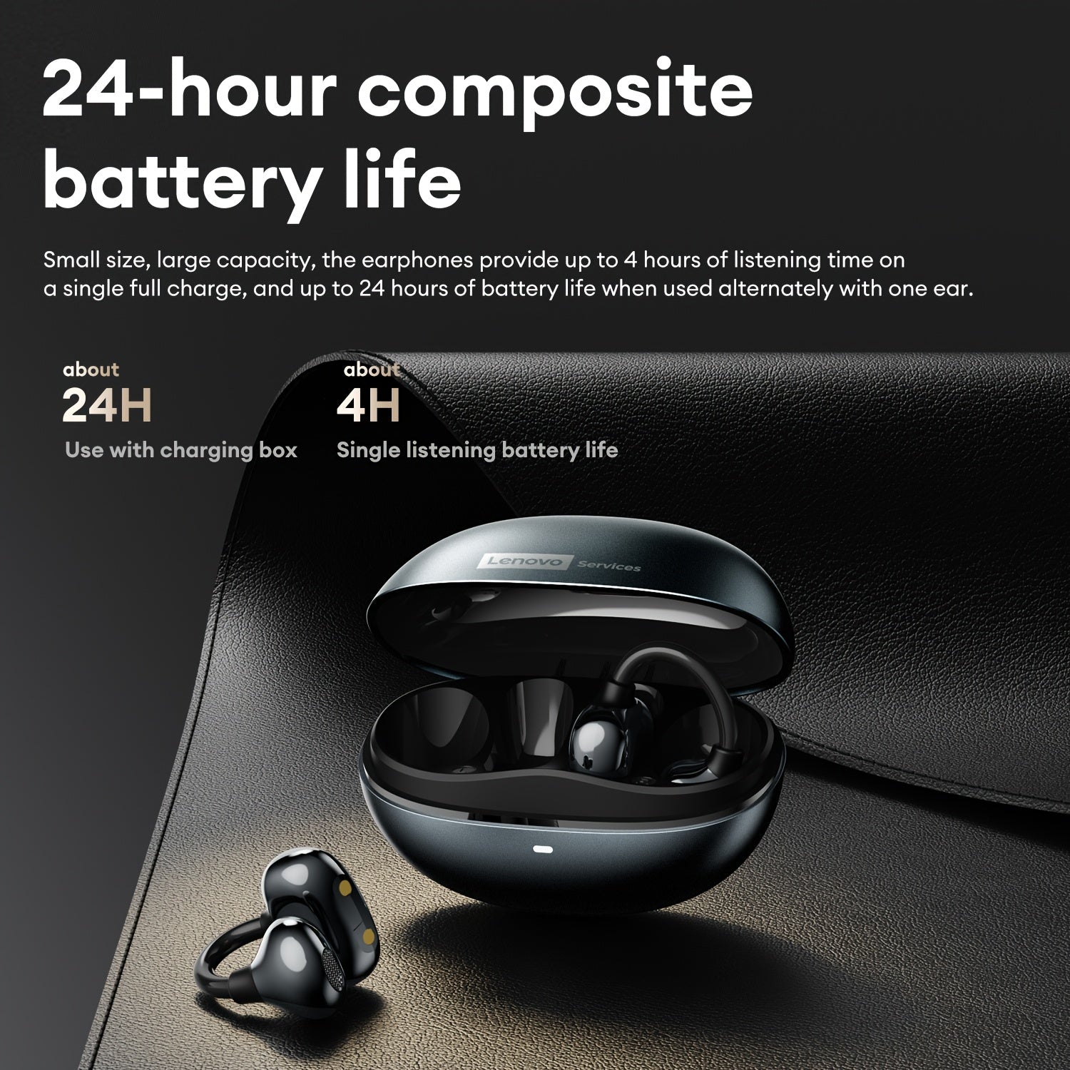 Lenovo Rs106 All Users for Clear Calls And Music with Noise Reduction Wireless Bluetooth Earphones 2025 Popular