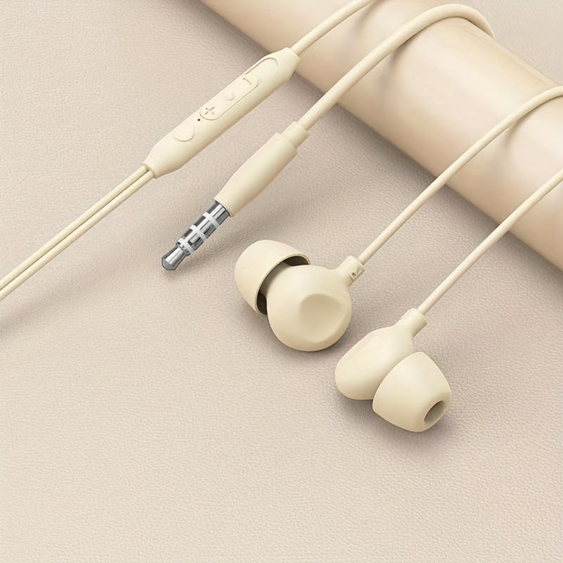 Wired Headphones, In-Ear Headphones, Sleep Headphones, with a Microphone, High-Definition Calls, 3.5Mm Round Jack, Type-C Flat Connector, Compatible with Most Smartphones And Tablets, Suitable for Gaming, Music, Sports, Study