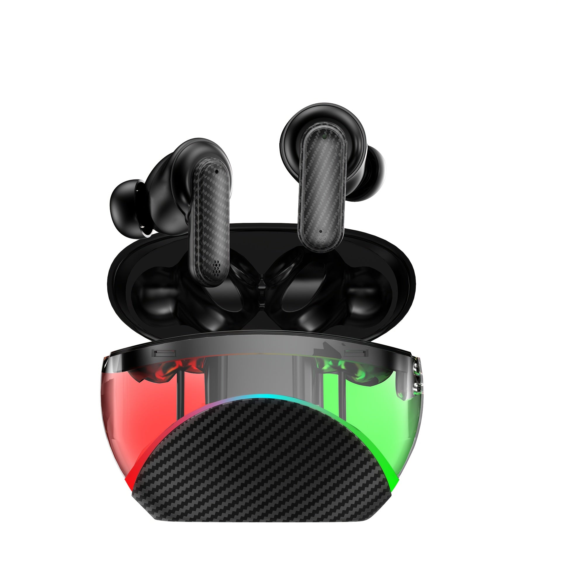 YW11 Colorful Breathing Light Wireless Earbuds, Key Noise Reduction, 99% Noise Isolation, True Wireless In-Ear Headphones with Condenser Mic, USB-C Charging, Non-Waterproof, Media Control, Running Compatible, Adult Use, Lithi