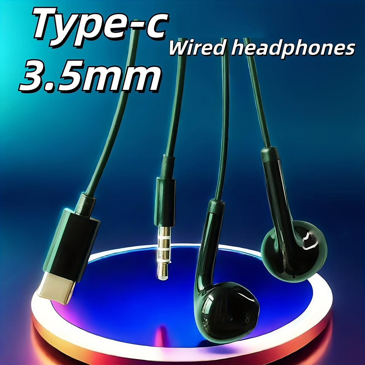 Wired Headphones Compatible with iPhone Earbuds with 3.5mm Or USB Type C Plug Earphones Built-In Microphone & Volume Control Compatible with iPhone/iPad/Android/Laptop/PC/Computer for Samsung And Other 3.5mm Or USB Type C Jac