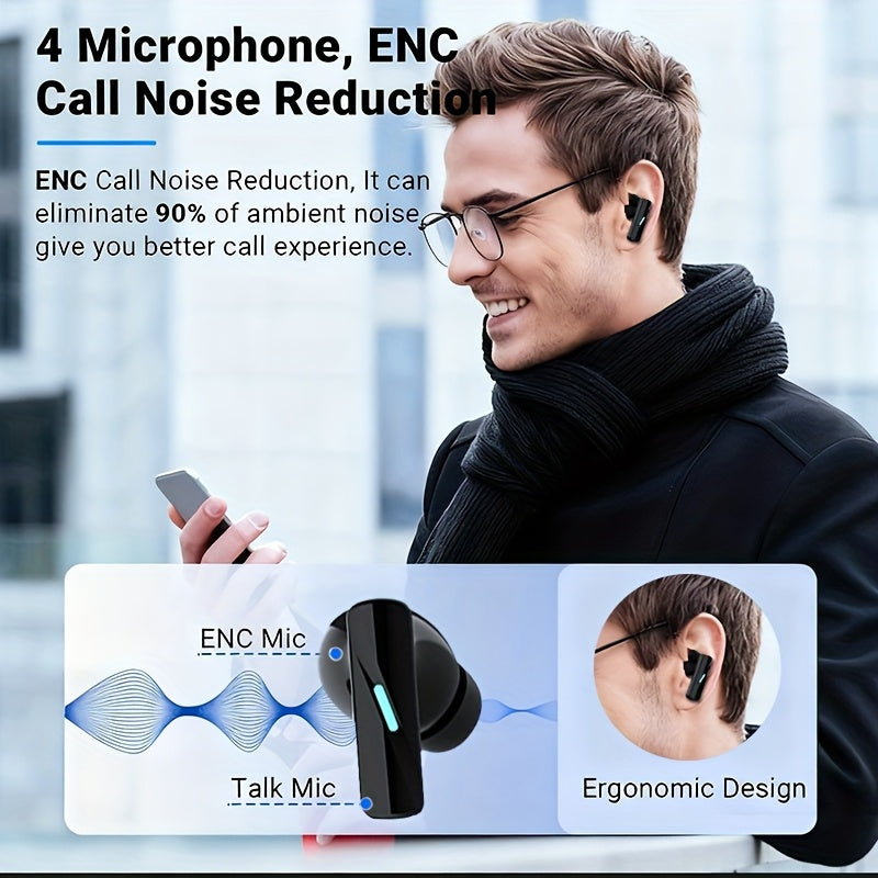 2025 Official Genuine MATE70 True Wireless Earbuds, Wireless 5.3 Fast Connectivity, Clear Calls Without Lag, Ultra-Long Battery Life, Active Noise Cancellation, Lossless Sound Quality, Low Gaming Latency, Portable Charging Ca
