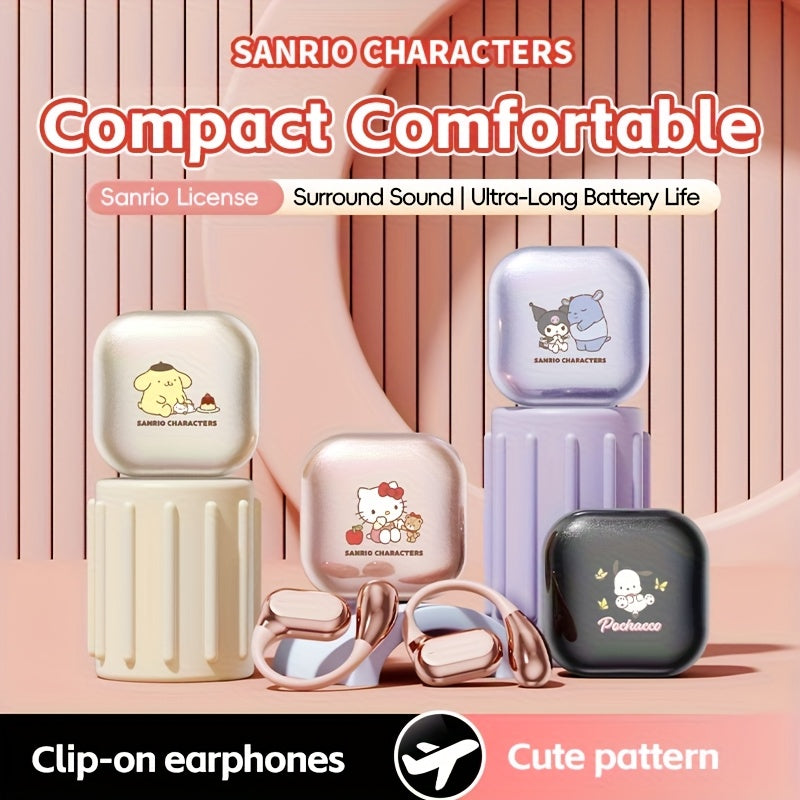 Sanrio Q55.88 cm-Ear Headphones, Wireless Bluetooth, Cute and Compact, Ideal for Women's Birthday Gifts and Daily Use