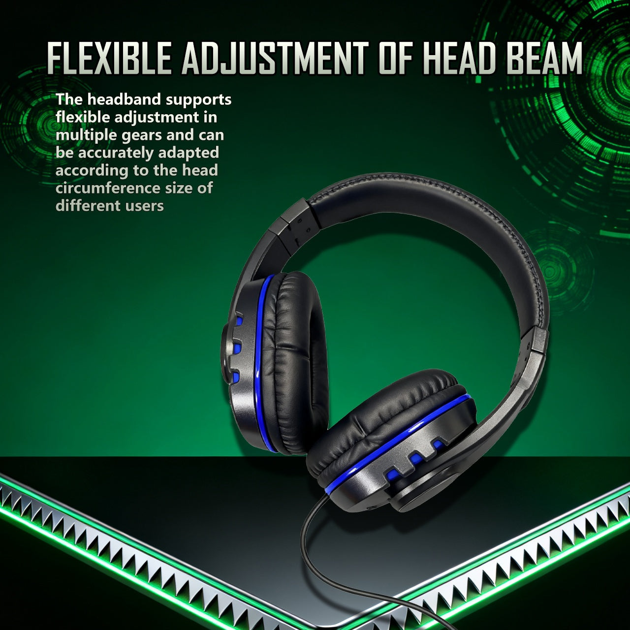 for geekbeast Wired Headset with Microphone - Over-Ear Gaming Headphones Compatible with PS5/PS4/Xbox One/Switch/PC/Smartphone/Tablets, - (No Station), Noise Isolation & Clear Voice Chat for PC, Console, Computer Gaming & for