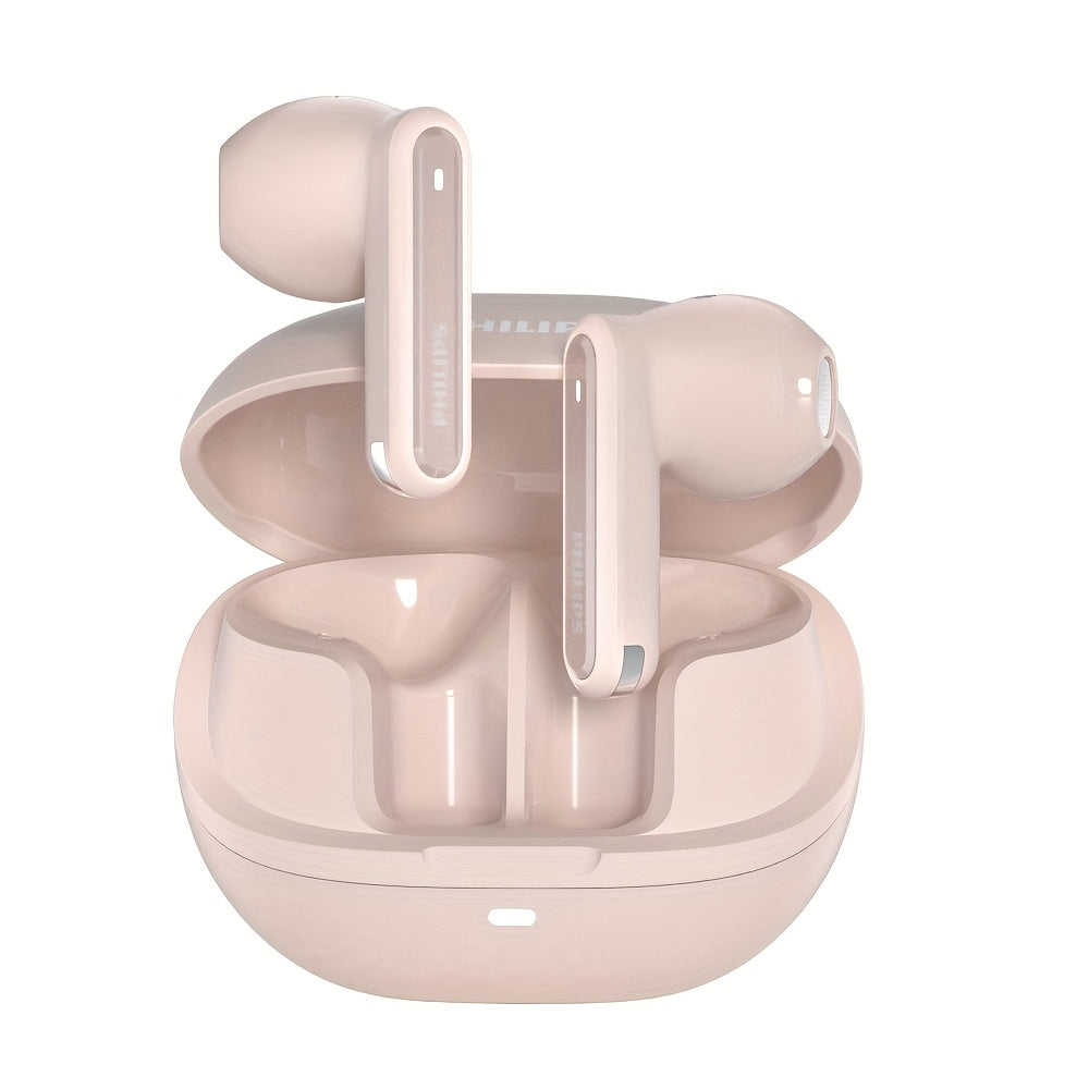 PHILIPS Active Noise Reduction In-Ear Earphones Wireless Earbuds with Charging Case, 24Hour Playtime/Game Modes/Built-in Mic for Gaming, Running TA2220