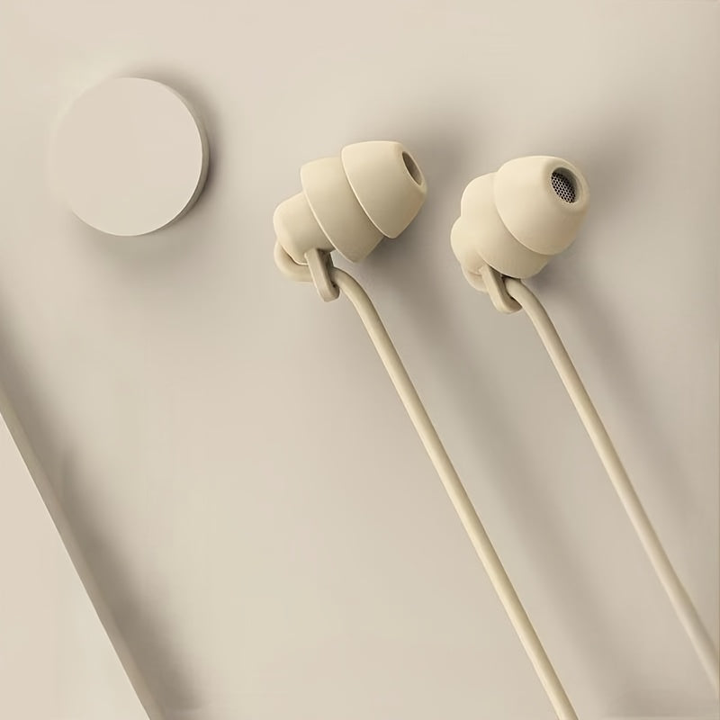 ASMR Sleep Aid Wired Earphones, In-Ear Design for Side Sleeping with Sound Isolation And Noise Reduction, Compatible with Phones, Computers, Gaming, Karaoke, Featuring Inline Controls with a Microphone, High Sound Quality, Ca