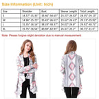 Open-Front Geometric Shawl Neck Cardigan