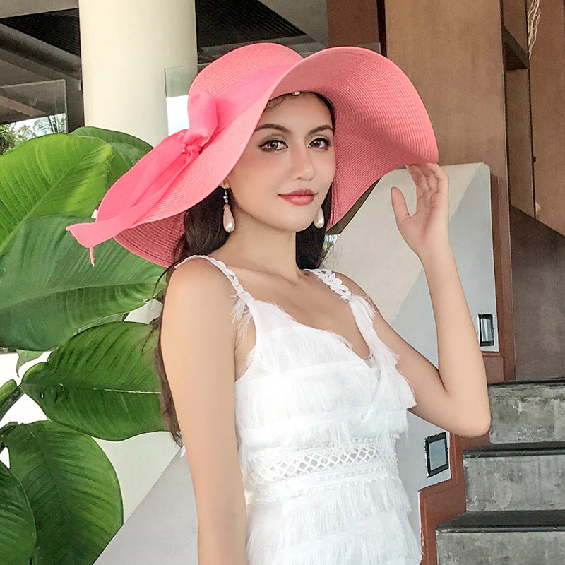 Seaside Summer Vacation Foldable Wide Brim Sun Hat