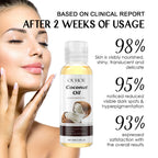 OUHOE Coconut Essential Oil Hydrates And Moisturizes Skin, Facial Body Whitening, Moisturizing Hair Care Essential Oil