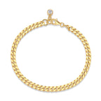 Luxury Mossan Diamond S925 Silver Curb Chain Link Bracelet