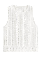 Sleeveless Crochet Knit Tank