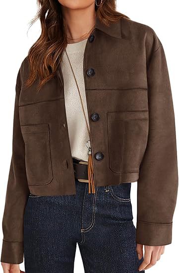 Casual Faux Suede Short Jacket Coat