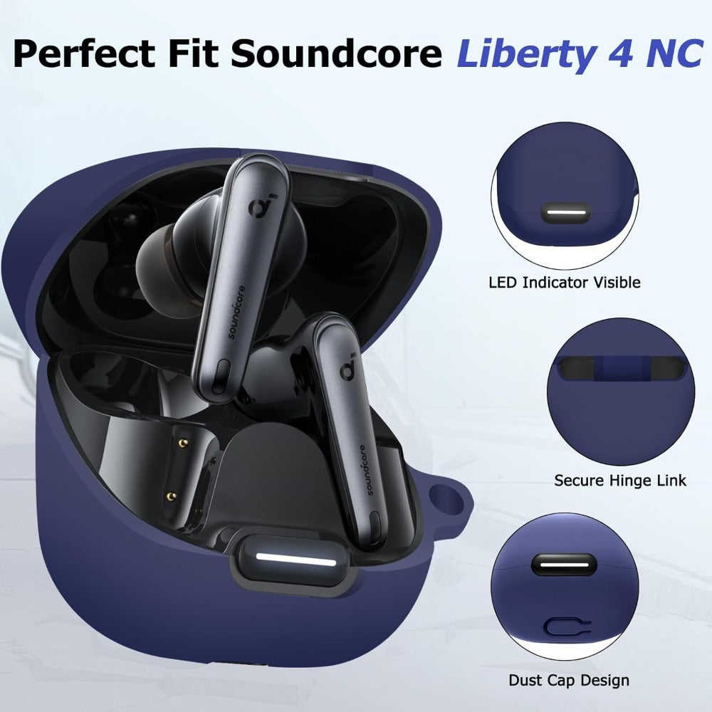 for Anker Soundcore Liberty 4 NC Case Compatible - Soft Shockproof Cover with Scratch & Impact Protection, Precise Button Cutouts, Snug Fit Protective Case for Anker Soundcore Liberty 4 NC Wireless Earbuds (1 Color) - Ideal G