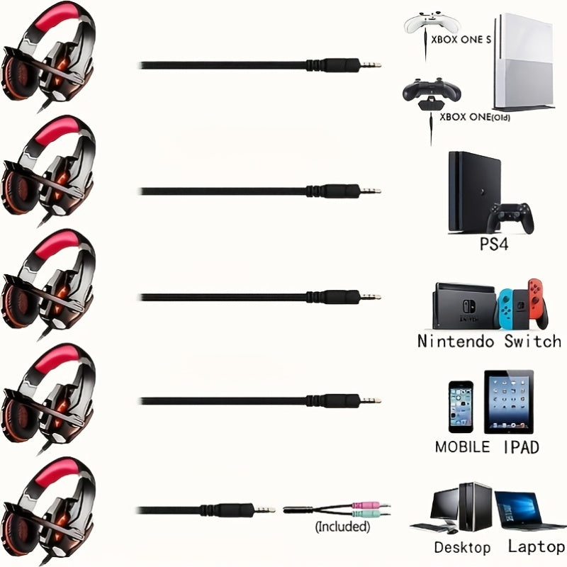 G9000 Christmas Gaming Headset Featuring LED Lights, a Microphone, And Noise-Canceling Capabilities. These Headphones Provide Surround Sound And Come with Soft Memory Foam Ear Cushions