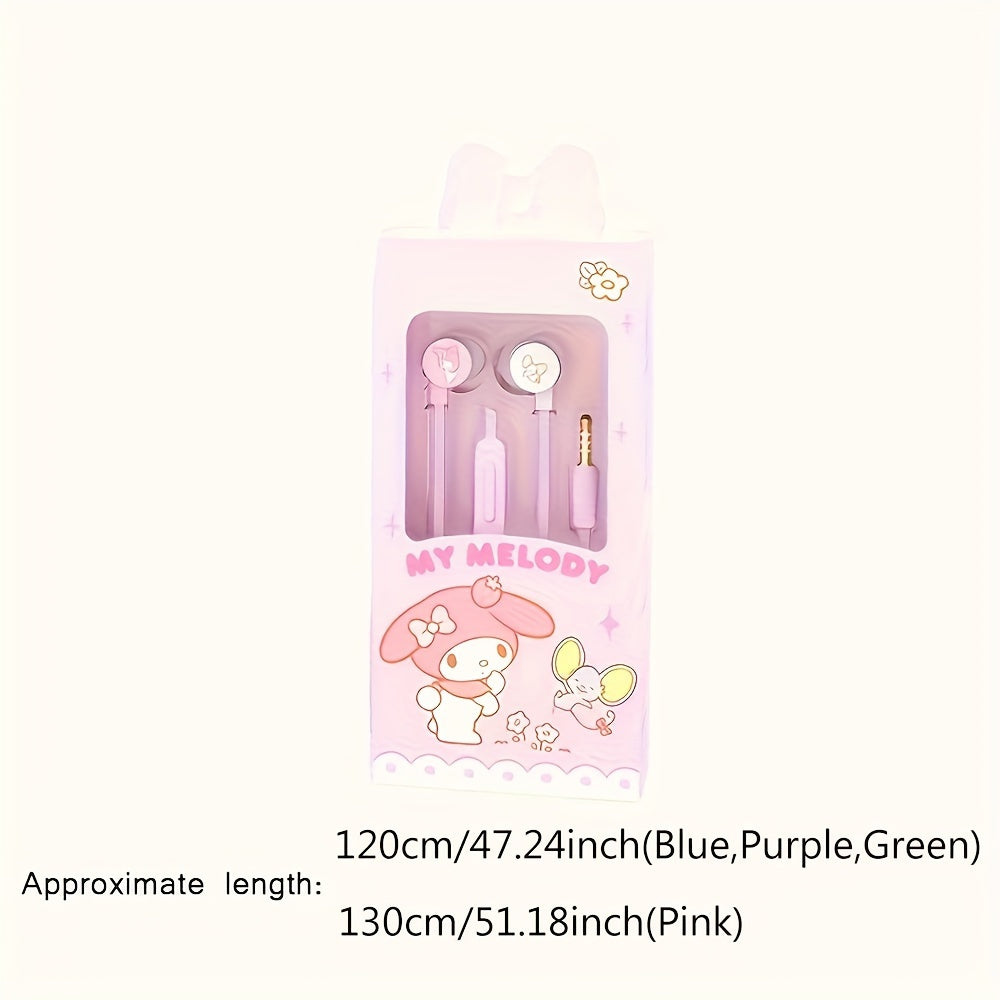 Sanrio Kumomi In-Ear Wired Earphones: Adorable and Comfortable for Kids and Adults Alike - Volume Control, No Battery Included