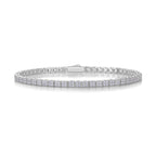 Luxury Delicate Mossan Diamond S925 Silver Tennis Bracelet