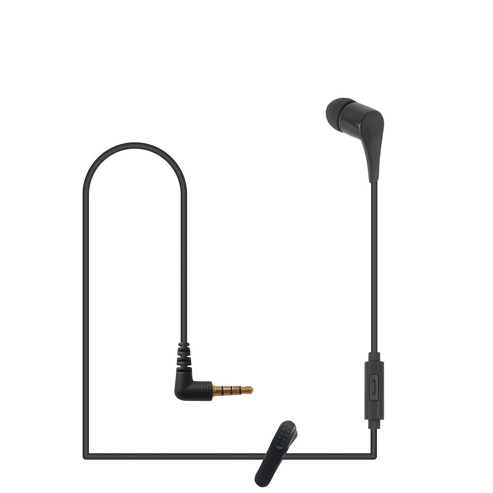 3.5mm Single-Ear In-Ear Wired Headphone with Microphone