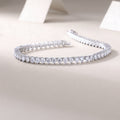 Luxury Radiant Mossan Diamond S925 Silver Tennis Bracelet