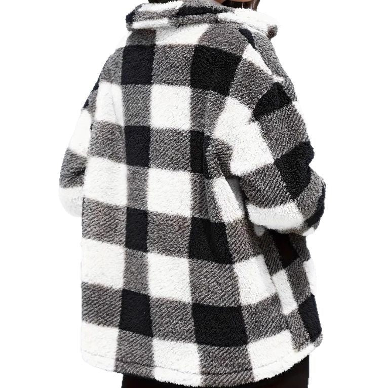 Classic Buffalo Plaid Button-Down Shirt Jacket