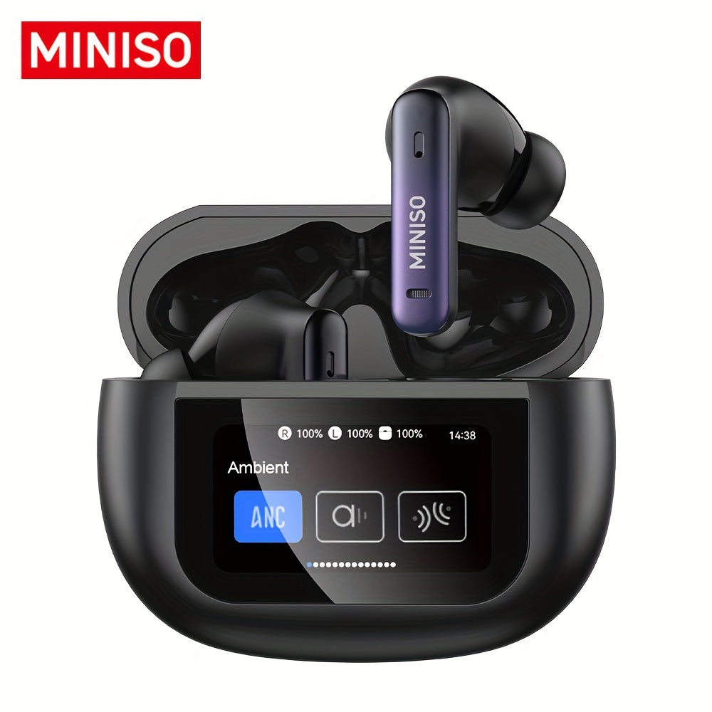 1pc of MINISO X25 TWS Wireless Earbuds, Featuring a Full-Color Display, Noise Cancellation, And Designed for In-Ear Use with Iphone/Android for Sports, Workouts, And Running Audio
