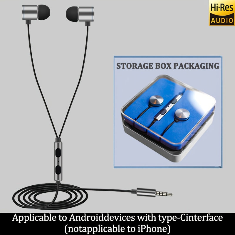 In-ear Wired Headphones Are Casual Style, Effectively Isolated from Noise, Highly Fitted and Comfortable to Wear, Strong Bass Sound Quality, High Quality Workmanship, Durability, Equipped with Volume Adjustable Buttons and Hi
