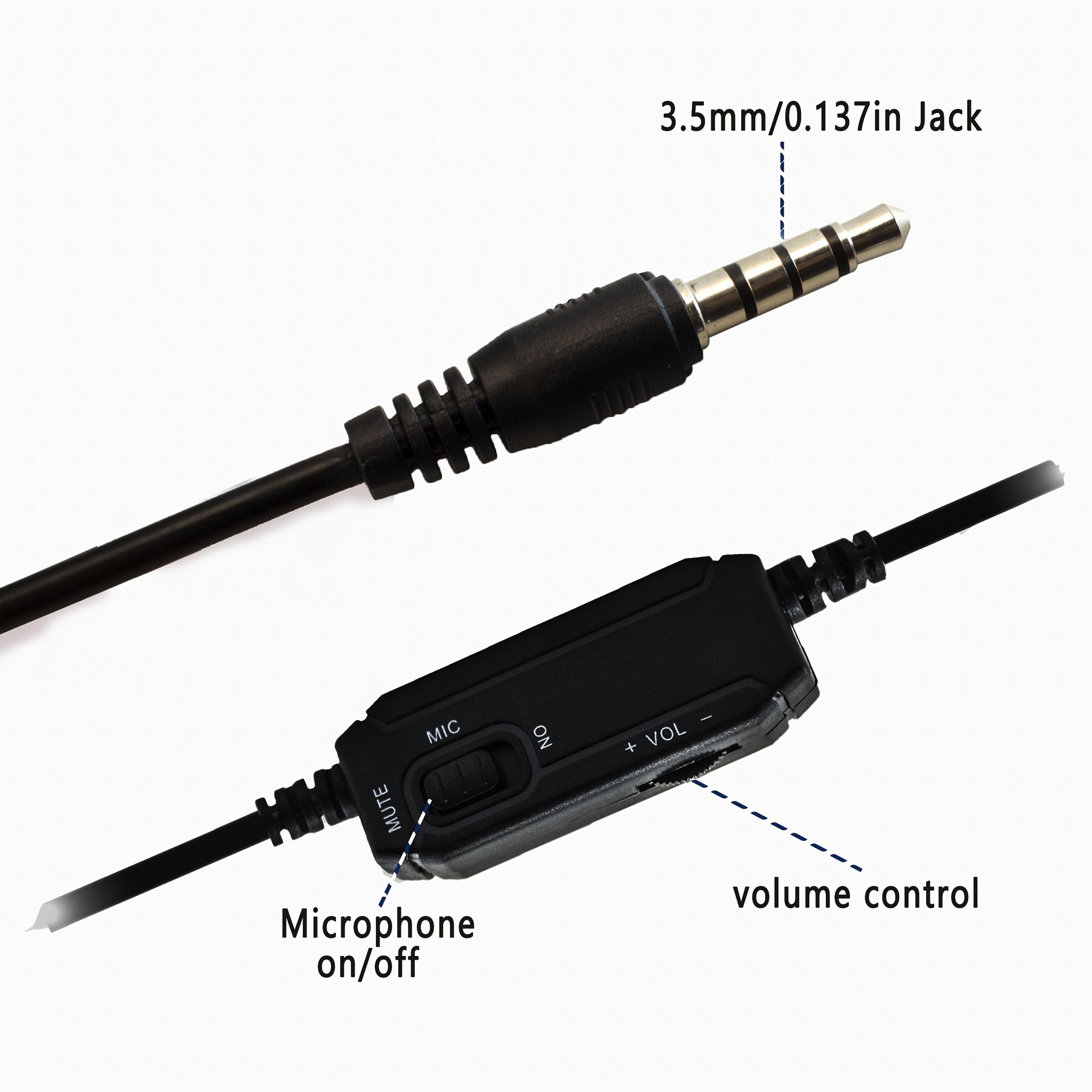 Suitable for PS5, PS4, Xbox, Mac - Sound Isolation, Volume Control, 3.5 Mm Jack, Retractable Cable, Headphones, Wired Gaming Headset with Microphone