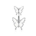 Butterfly Cubic Zirconia Surgical Steel Belly Ring