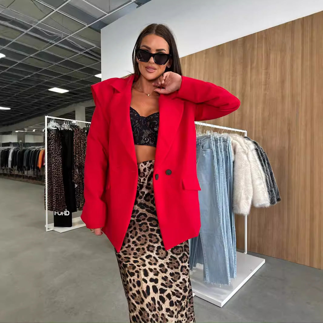 Classic Solid Color Casual Suit Blazer