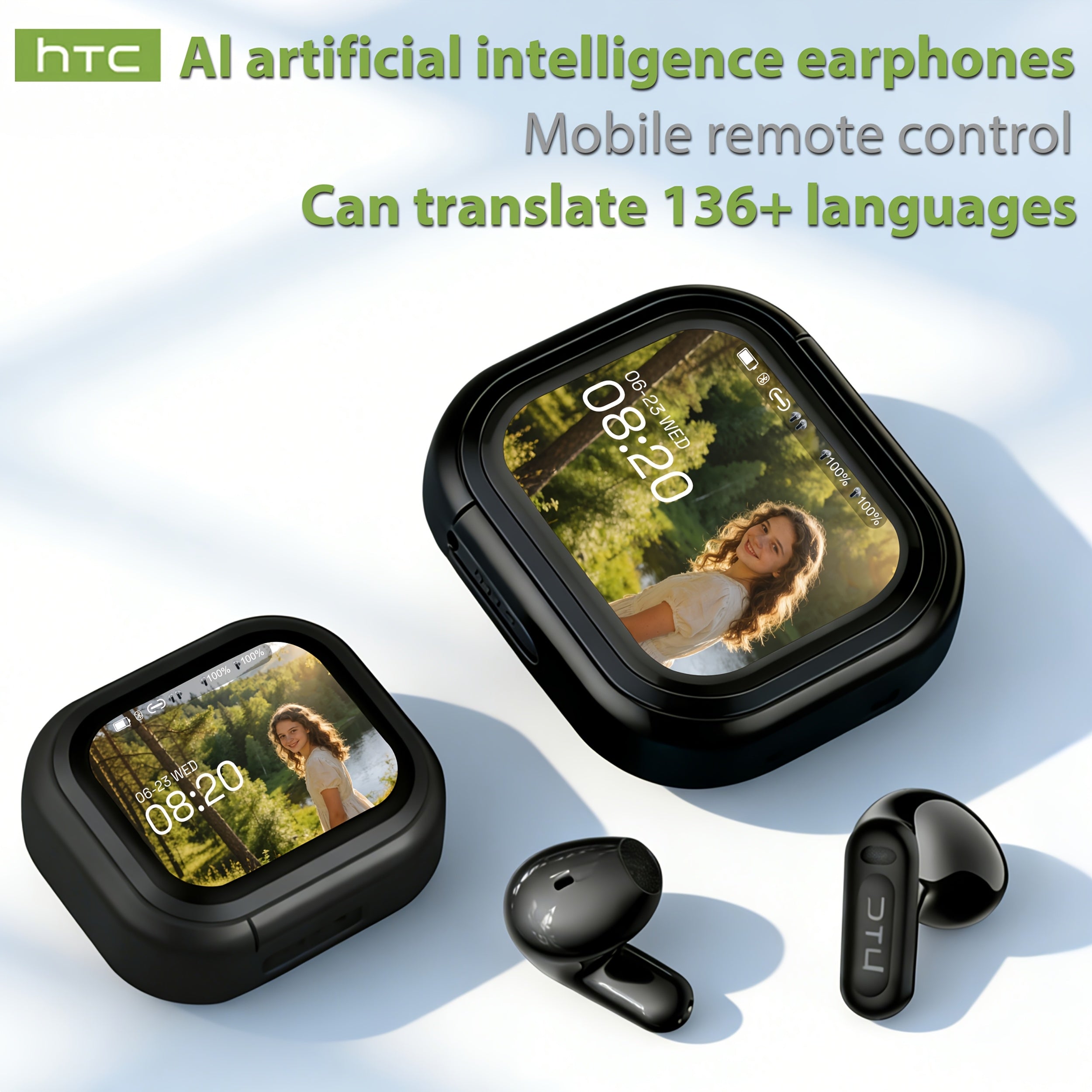 1 X 2026 Model AI Real-Time Translation Smart Earbuds, Bidirectional Translation Earphones, Portable Translation Earbuds Compatible with IOS and Android Systems for Music and Calls, Wireless V6.0 Low Latency, Active Noise Can