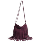 Artistic Tassel Canvas Crossbody Shoulder Bag