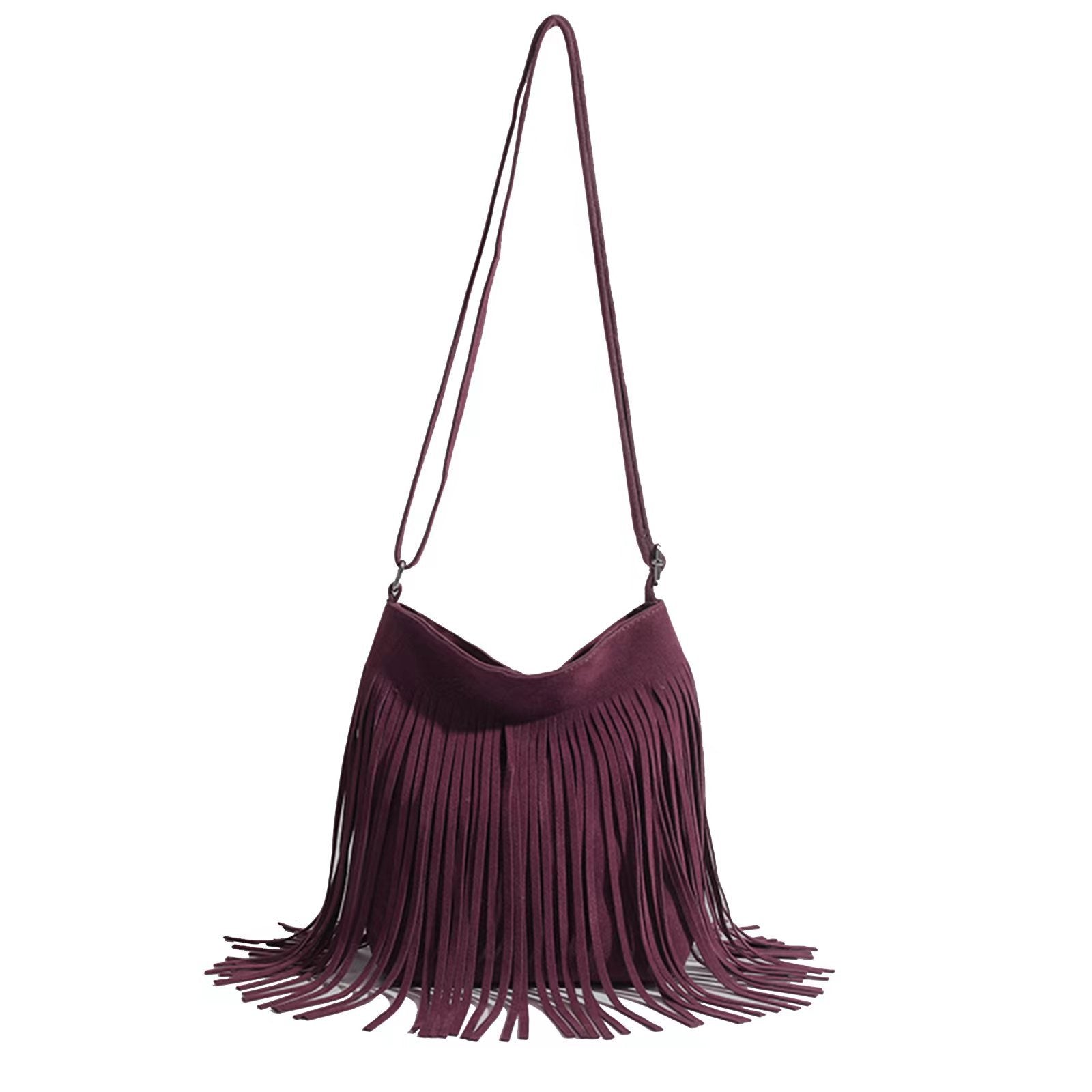Artistic Tassel Canvas Crossbody Shoulder Bag