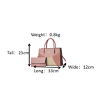 Exquisite 2-in-1 Trendy PU Leather Tote Bag with Matching Pouch
