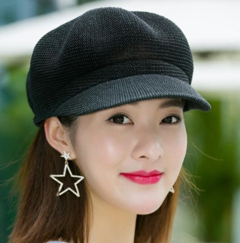 Summer Korean Version Breathable Knit Beret Hat