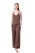 Plush Halter Wide-Leg Lounge Set